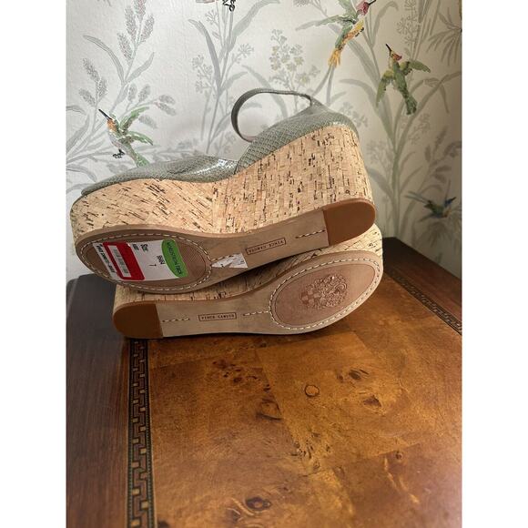 Vince Camuto Tatchen Leather Ankle Strap Platform Wedges Snake Print Sz 7 $135 - Picture 6 of 6